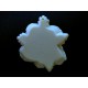 1x große elfenbeifarbene Rose Anhänger ca. 48x15mm Resin cremefarbener Schmuckanhänger - Schmuckzubehör