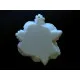 1x große elfenbeifarbene Rose Anhänger ca. 48x15mm Resin cremefarbener Schmuckanhänger - Schmuckzubehör - Leisure-Beads DIY