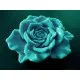1x große mintfarbene Rose Anhänger ca. 48x15mm mintfarbener Schmuckanhänger - Schmuckzubehör - Leisure-Beads DIY