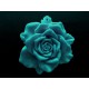 1x große mintfarbene Rose Anhänger ca. 48x15mm mintfarbener Schmuckanhänger - Schmuckzubehör