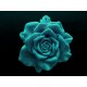 1x mintfarbene Rose Anhänger 48x15mm mintfarbener Schmuckanhänger - Schmuckzubehör