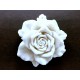 1x große weisse Rose Anhänger ca. 48x15mm Schmuckanhänger - Schmuckzubehör
