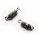 2x Drehverschluss Drehschliesse silberfarben geriffelt - Leisure-Beads DIY