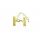 1x 20mm Bandklemme goldfarben Verschluss mit Karabiner und Kette - Schmuckzubehör - Leisure-Beads DIY