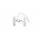 1x 20mm Bandklemme hellsilber Verschluss mit Karabiner und Kette platinfarben - Schmuckzubehör - Leisure-Beads DIY