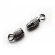 silberfarbener Drehverschluss Drehschliesse geriffelt - Leisure-Beads DIY