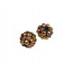 1x Topaz AB Shamballa 10x12mm Strassperle mit AB-Effekt - Schmuckzubehör Shamballa