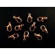 10x rose goldfarben Karabinerhaken 12mm rosegoldfarben glatt Schmuckverschluss - Rose Gold Schmuckzubehör