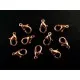 10x rose goldfarben Karabinerhaken 12mm rosegoldfarben glatt Schmuckverschluss - Rose Gold Schmuckzubehör - Leisure-Beads DIY