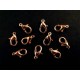 10x rosegoldfarben Karabinerhaken 12mm Kettenverschluss - Schmuckzubehör