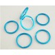Blauer Schlüsselring 25x2mm Ring azurfarben stabil und schlicht - Schlüsselanhänger selber machen