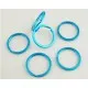 Blauer Schlüsselring 25x2mm Ring azurfarben stabil und schlicht - Schlüsselanhänger selber machen - Leisure-Beads DIY