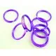 Lila Schlüsselring 25x2mm Ring violett stabil und schlicht - Schlüsselanhänger selber machen - Leisure-Beads DIY