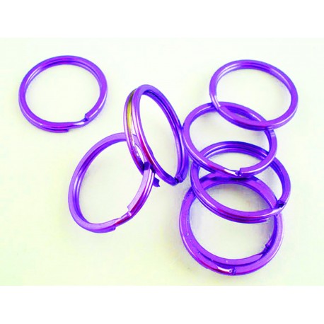 Leisure-Beads - Lila Schlüsselring 25x2mm Ring violett stabil und schlicht - Schlüsselanhänger selber machen