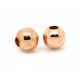 10x rose goldfarben Metallperle 4mm rund rose goldfarben Spacer - rose goldfarben Schmuckzubehör Metallperle