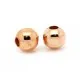 10x rose goldfarben Metallperle 4mm rund rose goldfarben Spacer - rose goldfarben Schmuckzubehör Metallperle - Leisure-Beads DIY