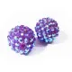 1x lila Shamballa 16x18mm Strassperle AB-Effekt - Schmuckzubehör Shamballa - Leisure-Beads DIY