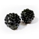 1x schwarze Shamballa 14x16mm schwarze Strass Perle - Schmuckzubehör Shamballa