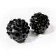 1x schwarze Shamballa 14x16mm schwarze Strass Perle - Schmuckzubehör Shamballa - Leisure-Beads DIY