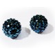 1x dunkelblaue Shamballa 18x20mm Strassperle AB-Effekt - Schmuckzubehör Shamballa