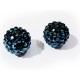 1x dunkelblaue Shamballa 18x20mm Strassperle AB-Effekt - Schmuckzubehör Shamballa