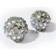 1x silber Shamballa 16x18mm Strassperle transparent- Schmuckzubehör Shamballa
