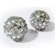 1x silberfarben Shamballa 16x18mm Strassperle transparent- Schmuckzubehör Shamballa