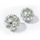1x hellsilber Shamballa 12x14mm Strassperle transparent- Schmuckzubehör Shamballa - Leisure-Beads DIY
