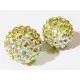 1x champagner Shamballa 16x18mm Strassperle transparent mit AB-Effekt - Schmuckzubehör Shamballa - Leisure-Beads DIY