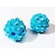 1x hellblaue Shamballa 12x14mm Strassperle AB-Effekt - Schmuckzubehör Shamballa - Leisure-Beads DIY