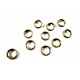 20x kupfer Spaltring 5mm rund kupferfarben - kupfer Schmuckzubehör