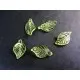 5x hellgrünes Acryl Blatt ca. 18x11mm transparent Schmuckanhänger - Acryl Schmuckzubehör - Leisure-Beads DIY