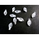 20x transparentes Acryl Blatt ca. 10x5mm transparent Schmuckanhänger - Acryl Schmuckzubehör