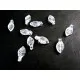 20x transparentes Acryl Blatt ca. 10x5mm transparent Schmuckanhänger - Acryl Schmuckzubehör - Leisure-Beads DIY