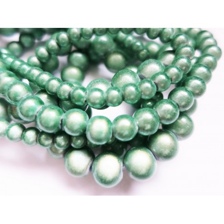 Leisure-Beads - 5 Mint miracle Glasperlen 4mm irisierende Glasperlen - Schmuckzubehör