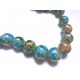 5 türkis orange Opal Glasperlen 12mm bunte Glasperlen - Schmuckzubehör