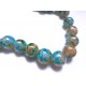 5 türkis orange Opal Glasperlen 12mm bunte Glasperlen - Schmuckzubehör