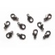10x Karabinerhaken schwarz metallfarben 11 mm