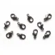 10x Karabinerhaken schwarz metallfarben 11 mm - Leisure-Beads DIY