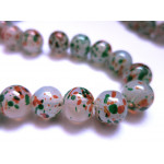 5 grün orange Opal Glasperlen 12mm bunte Glasperlen - Schmuckzubehör
