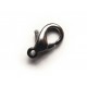 Schwarz metallfarbener Karabinerhaken 11 mm