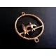 1x rose goldfarben Anhänger Vögel ca. 34x27mm rose goldfarben Schmuckverbinder - rose goldfarben Schmuckzubehör - Leisure-Beads DIY