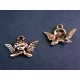 2x goldfarben Engel Putte Schmuckanhänger 20x11mm - Schmuckzubehör