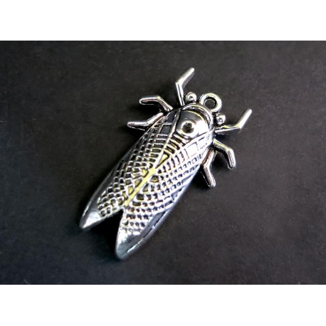 Leisure-Beads - 1x silberfarben Nachtfalter Anhänger 32x20mm Schmuckanhänger - Schmuckzubehör