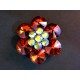 1x großer orange Blume Kettenverbinder 33x13mm mit AB-Effekt - Schmuckzubehör