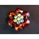 1x großer orange Blume Kettenverbinder 33x13mm mit AB-Effekt - Schmuckzubehör - Leisure-Beads DIY