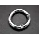 1x runder Ringverschluss ca. 25x4mm silberfarben grosser Karabinerhaken - Schmuckzubehör - Leisure-Beads DIY