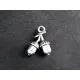 1x silber Eicheln Anhänger ca. 14x11mm silberfarben Schmuckanhänger - Schmuckzubehör - Leisure-Beads DIY
