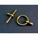 1x bronze Knebelverschluss Ringteil 17x12mm bronzefarbener Toggle - bronze Schmuckzubehör
