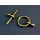 1x bronze Knebelverschluss Ringteil 17x12mm bronzefarbener Toggle - bronze Schmuckzubehör - Leisure-Beads DIY